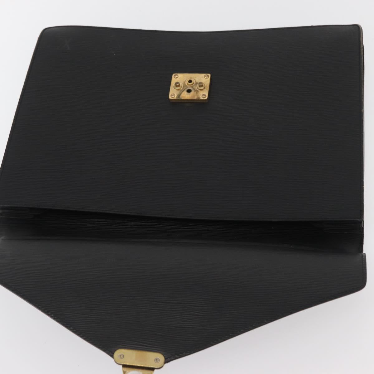 LOUIS VUITTON Epi Serviette Conseiller Business Bag Black M54422 LV Auth BA11719