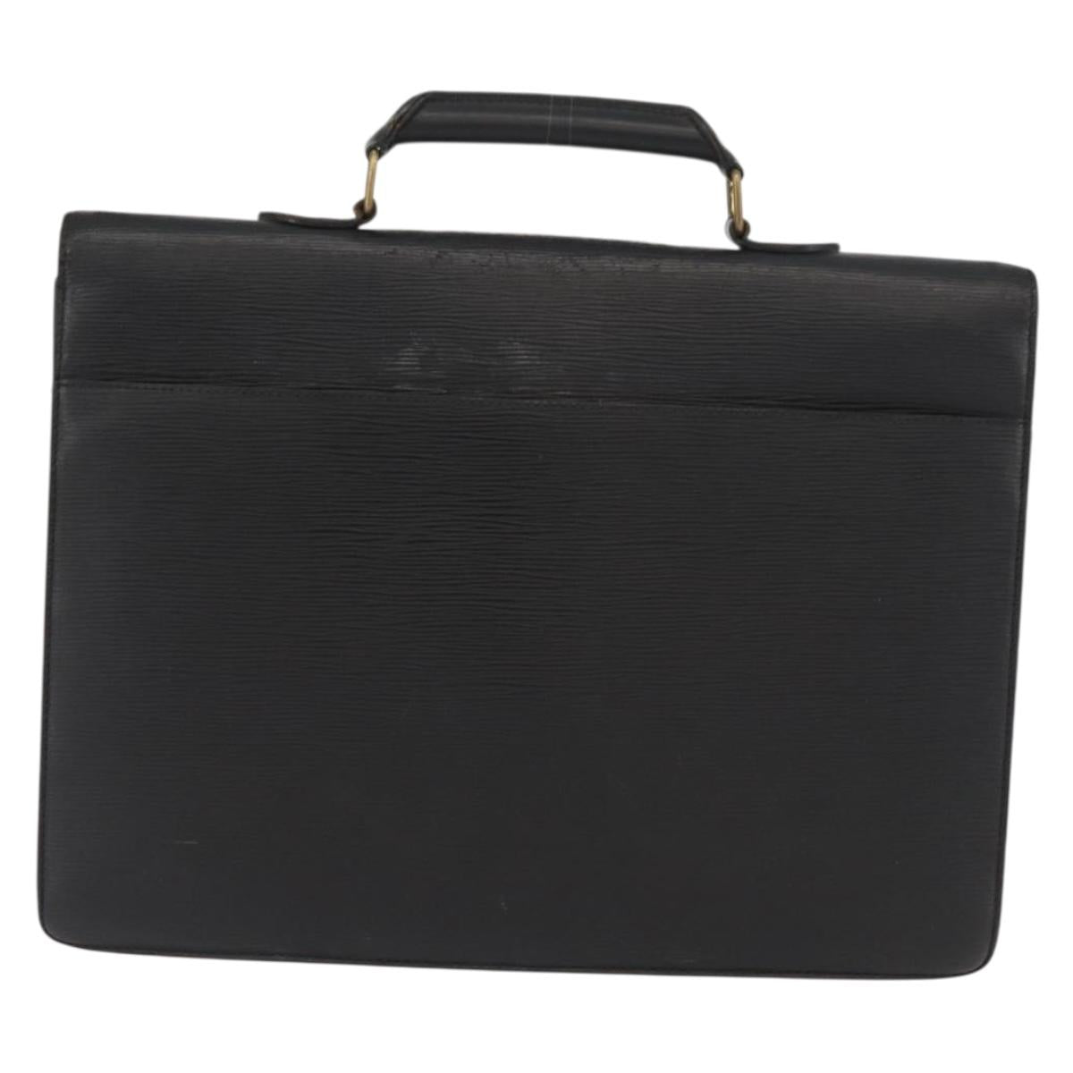 LOUIS VUITTON Epi Serviette Conseiller Business Bag Black M54422 LV Auth BA11719