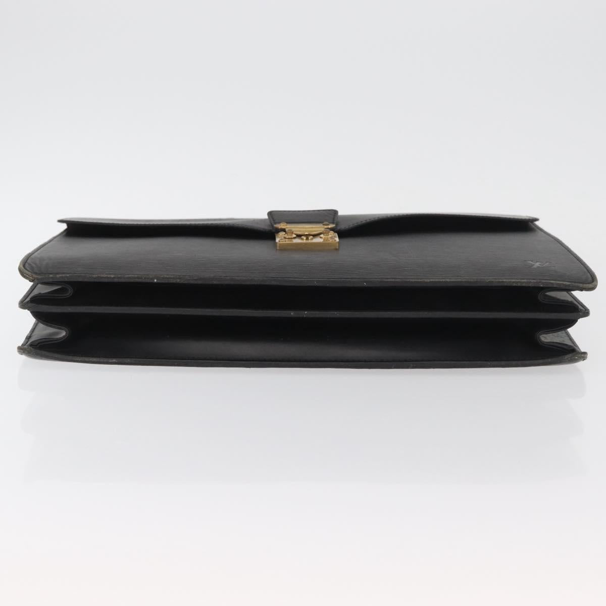 LOUIS VUITTON Epi Serviette Conseiller Business Bag Black M54422 LV Auth BA11719