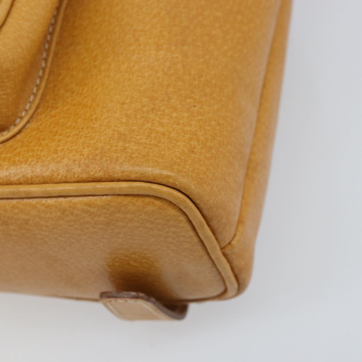 GUCCI Bamboo Backpack Leather Beige Gold 003 2058 0030 Auth BA11729