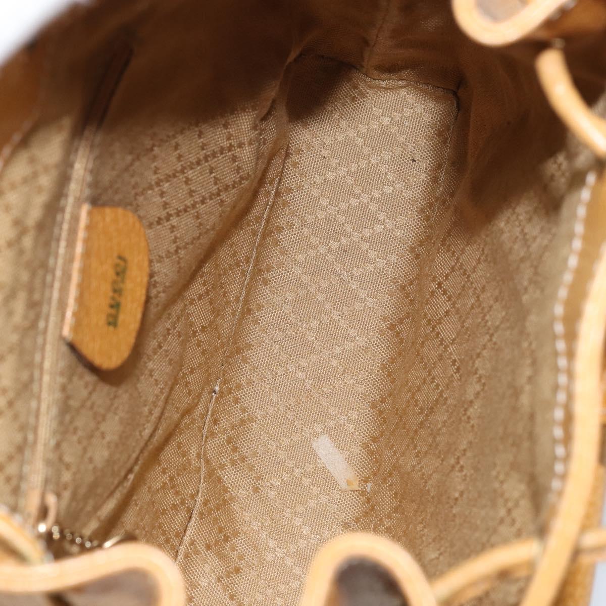 GUCCI Bamboo Backpack Leather Beige Gold 003 2058 0030 Auth BA11729
