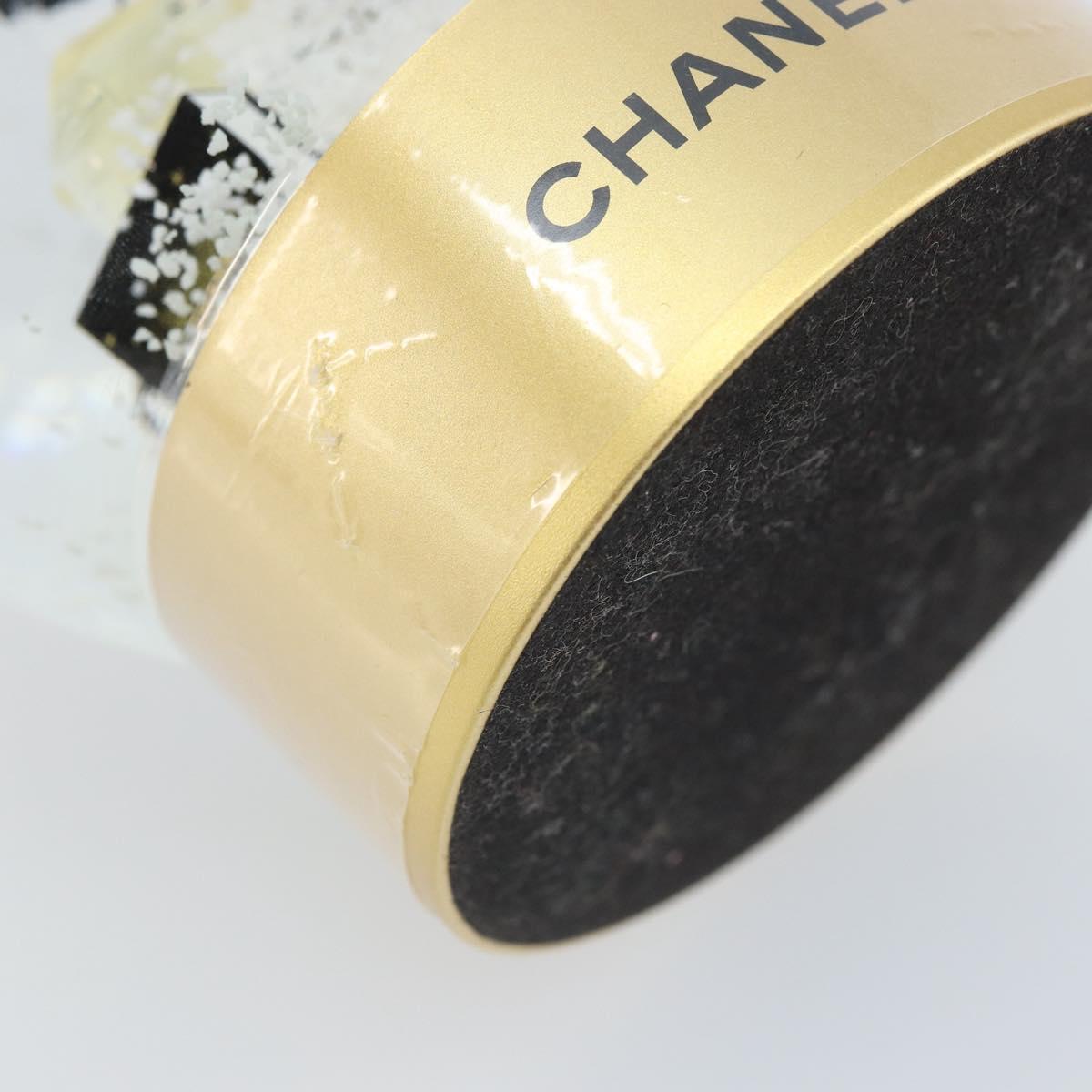 CHANEL Snow Globe Glass Gold CC Auth BA11732