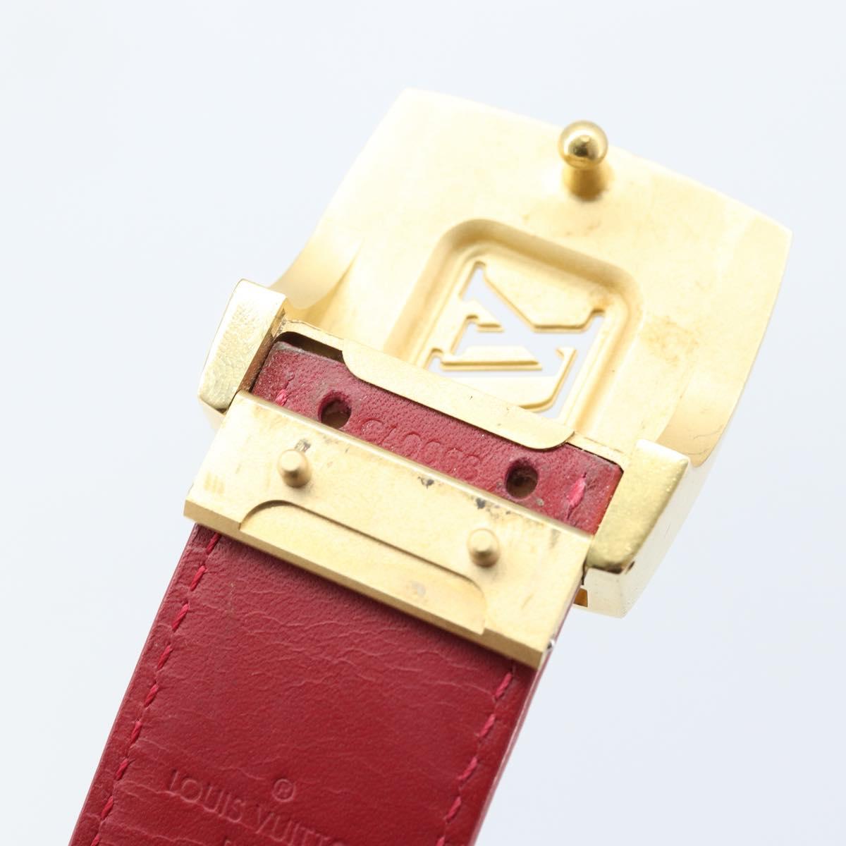 LOUIS VUITTON Multicolor Ceinture LV Cut Belt White M9682W LV Auth BA11744A