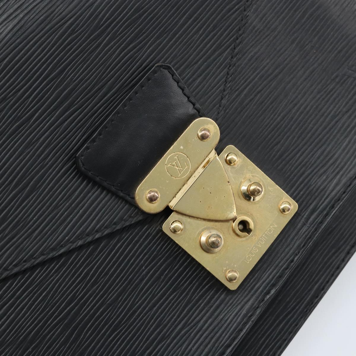 LOUIS VUITTON Epi Monceau 28 Hand Bag Black M52122 LV Auth BA11749