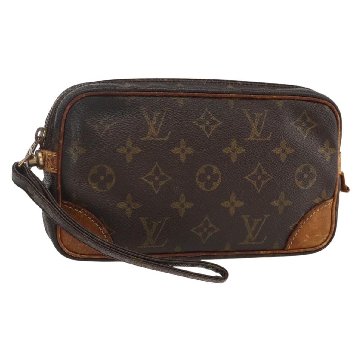 LOUIS VUITTON Monogram Marly Dragonne PM Clutch Bag M51827 LV Auth BA11753