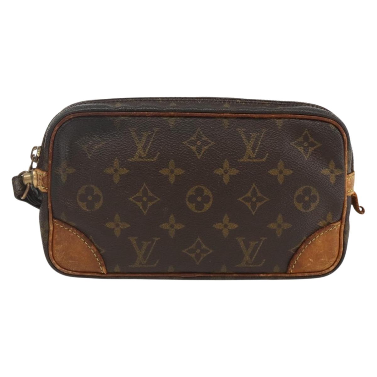LOUIS VUITTON Monogram Marly Dragonne PM Clutch Bag M51827 LV Auth BA11753