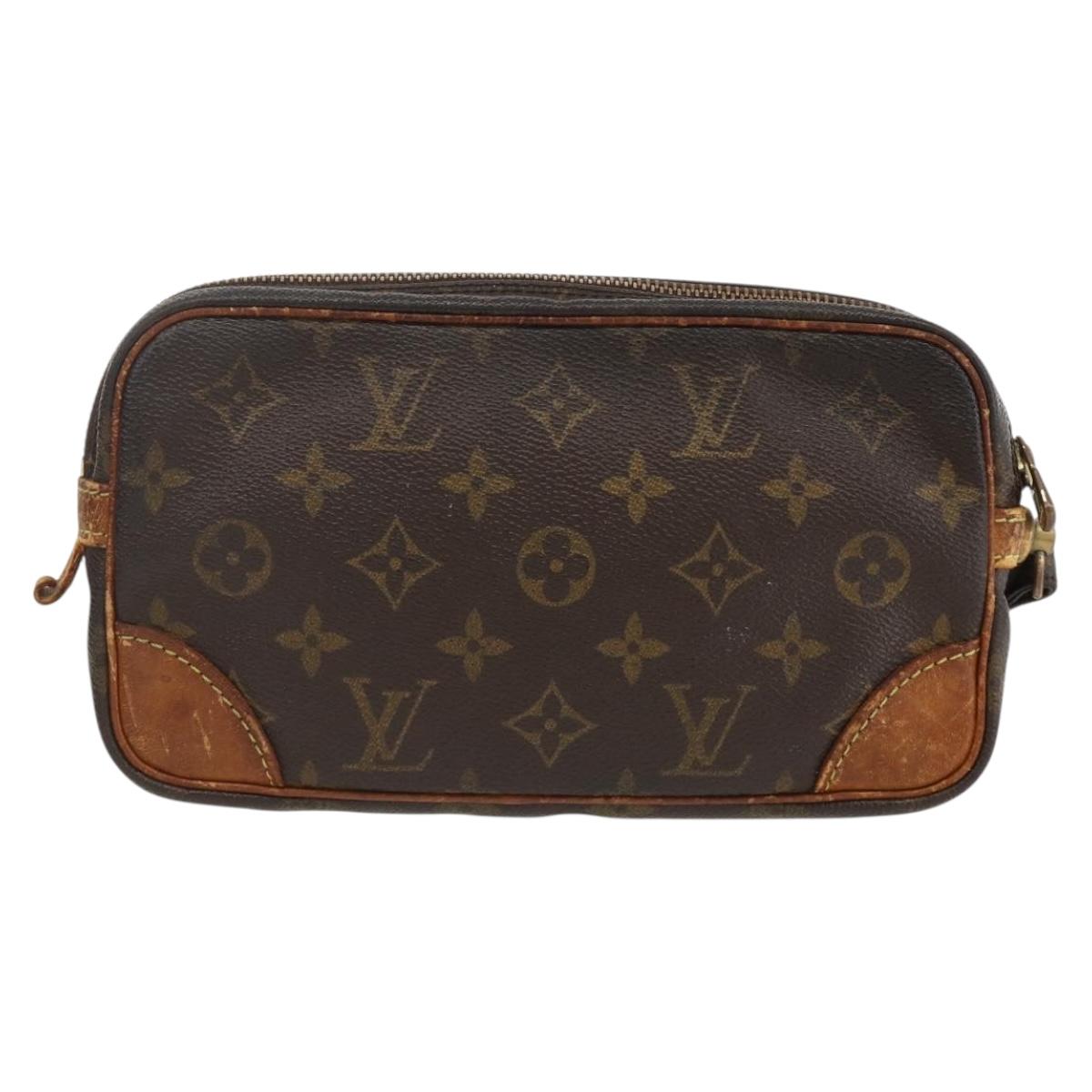 LOUIS VUITTON Monogram Marly Dragonne PM Clutch Bag M51827 LV Auth BA11753