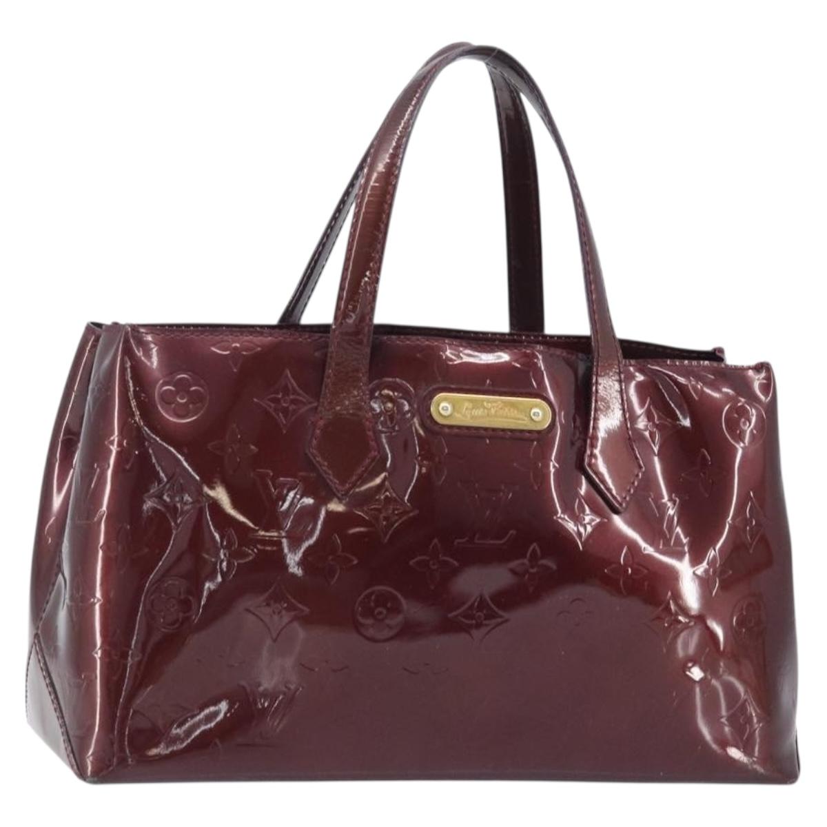 LOUIS VUITTON Monogram Vernis Wilshire PM Bag Rouge Favist M91644 Auth BA11762