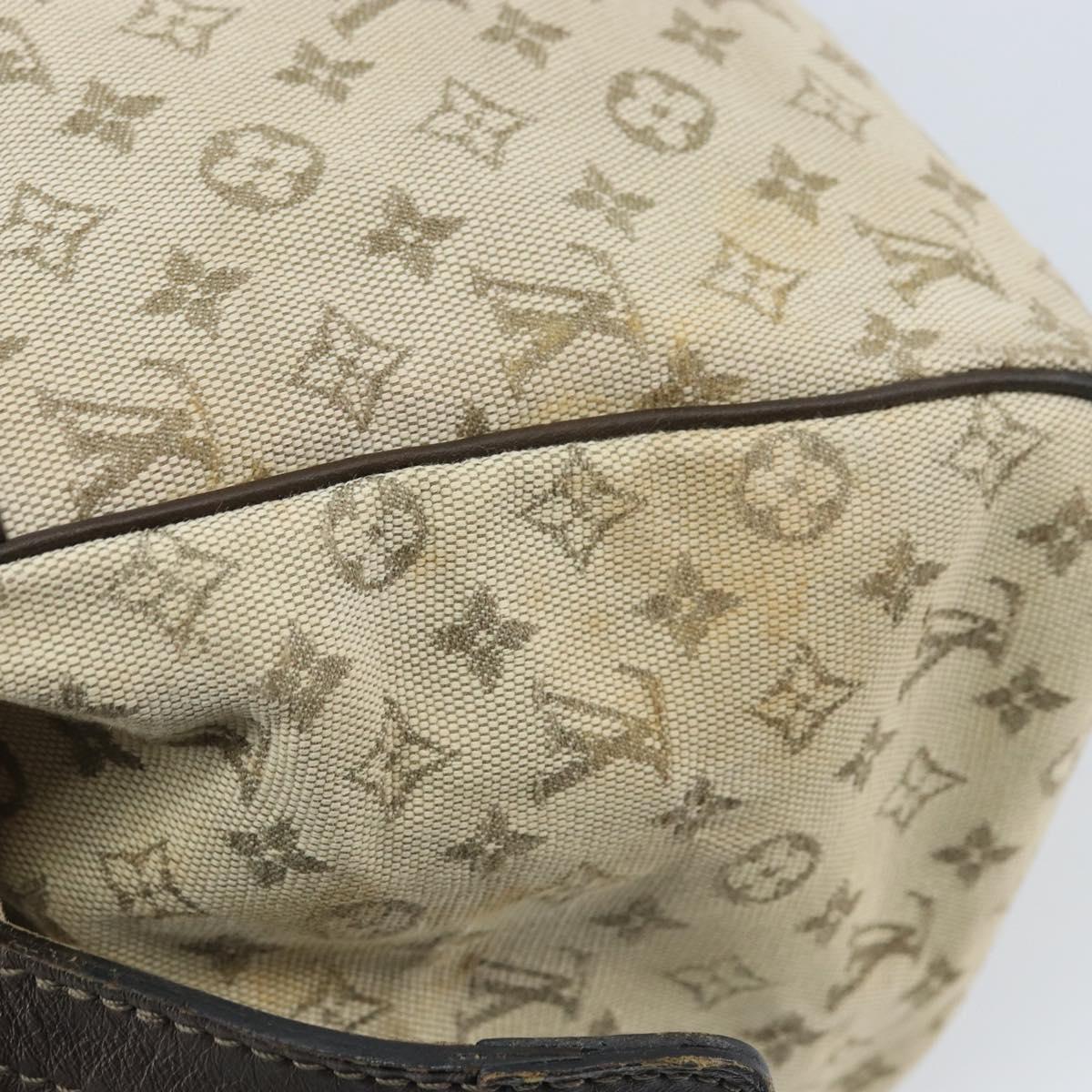 LOUIS VUITTON Monogram Mini Josephine PM Hand Bag Khaki M92215 LV Auth BA11763