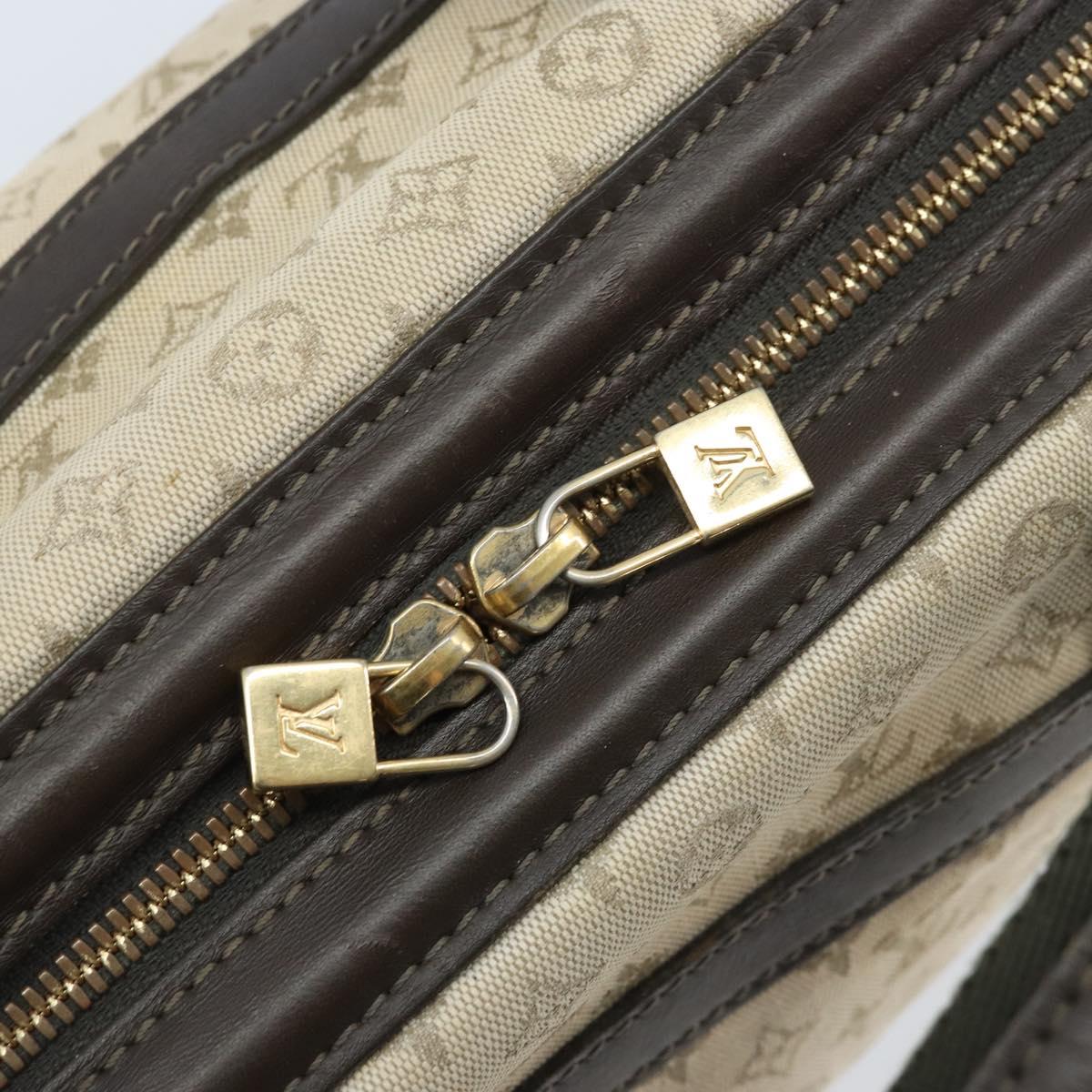 LOUIS VUITTON Monogram Mini Josephine PM Hand Bag Khaki M92215 LV Auth BA11763