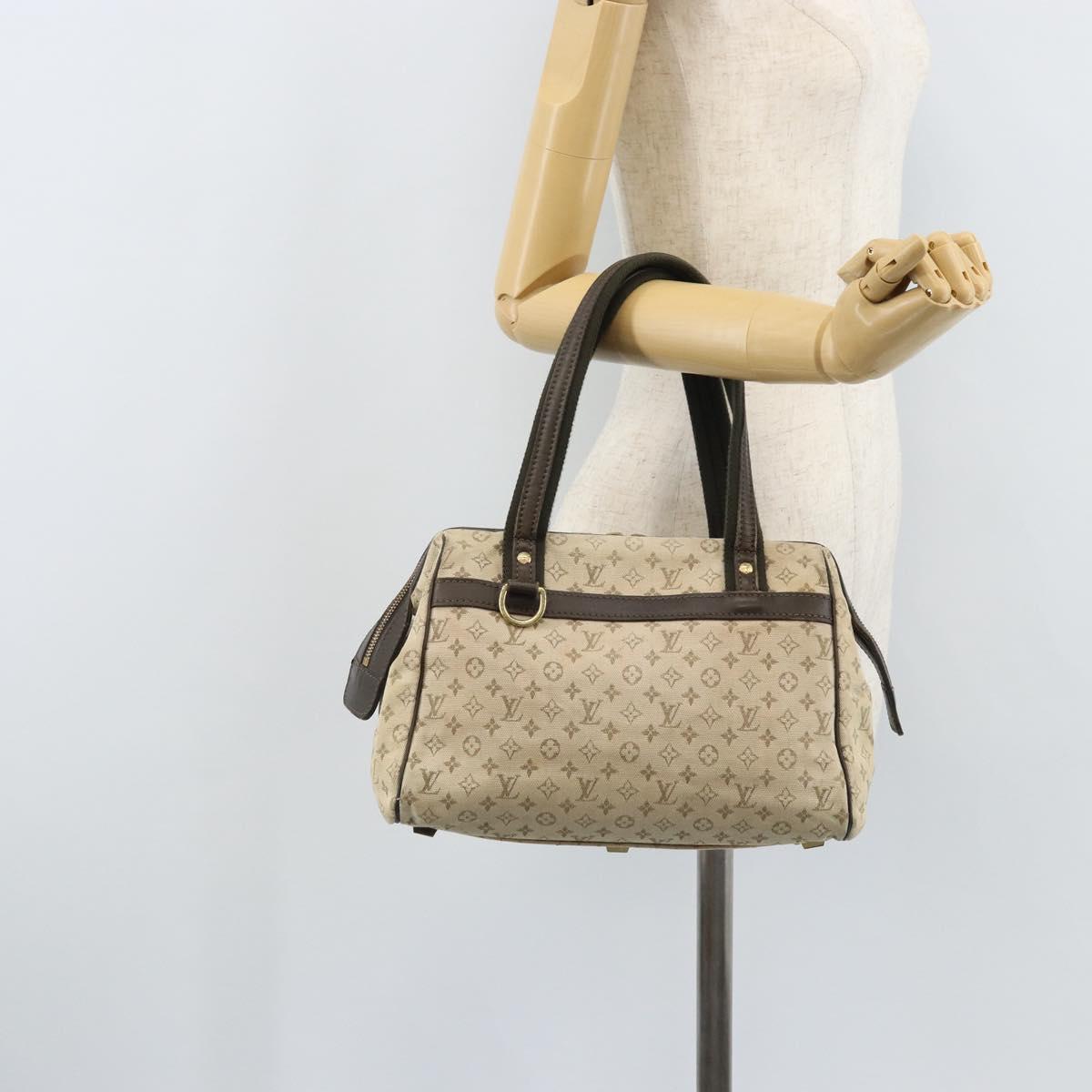 LOUIS VUITTON Monogram Mini Josephine PM Hand Bag Khaki M92215 LV Auth BA11763