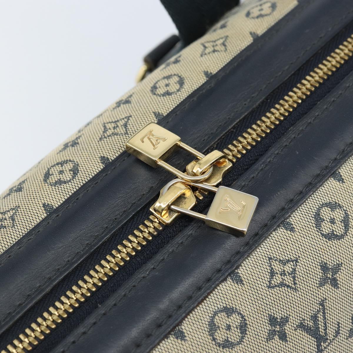 LOUIS VUITTON Monogram Mini Josephine GM Hand Bag Blue M92211 LV Auth BA11767