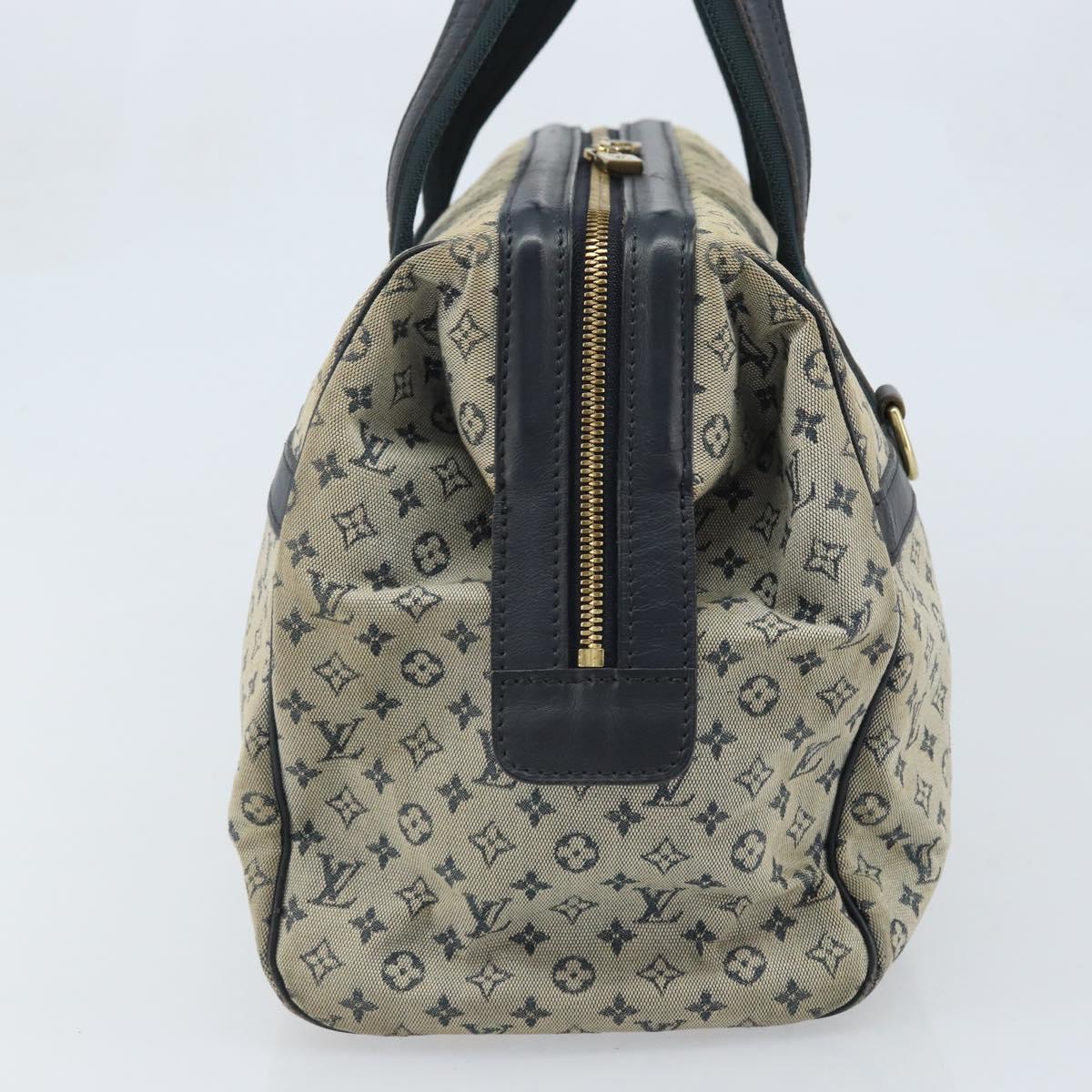 LOUIS VUITTON Monogram Mini Josephine GM Hand Bag Blue M92211 LV Auth BA11767
