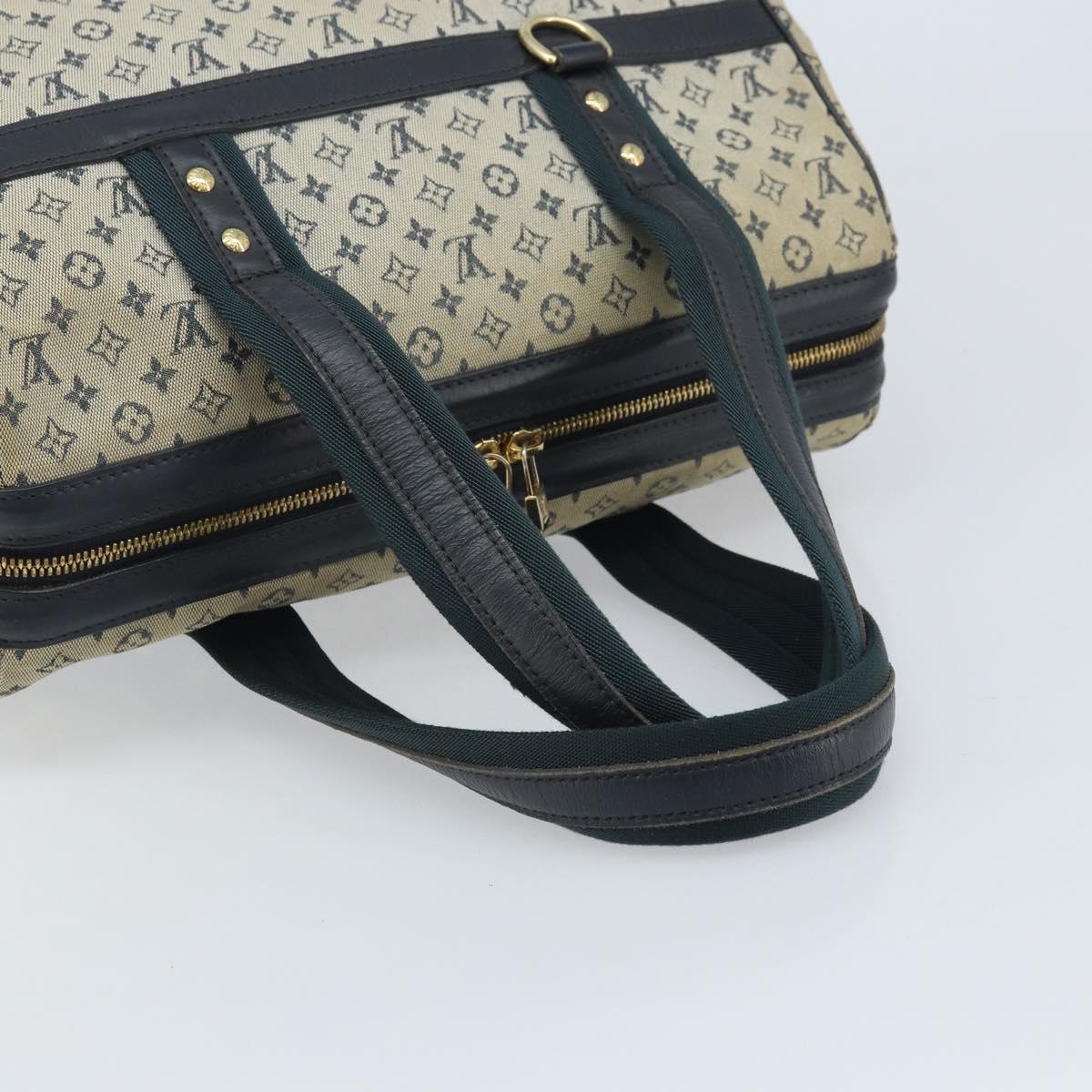 LOUIS VUITTON Monogram Mini Josephine GM Hand Bag Blue M92211 LV Auth BA11767