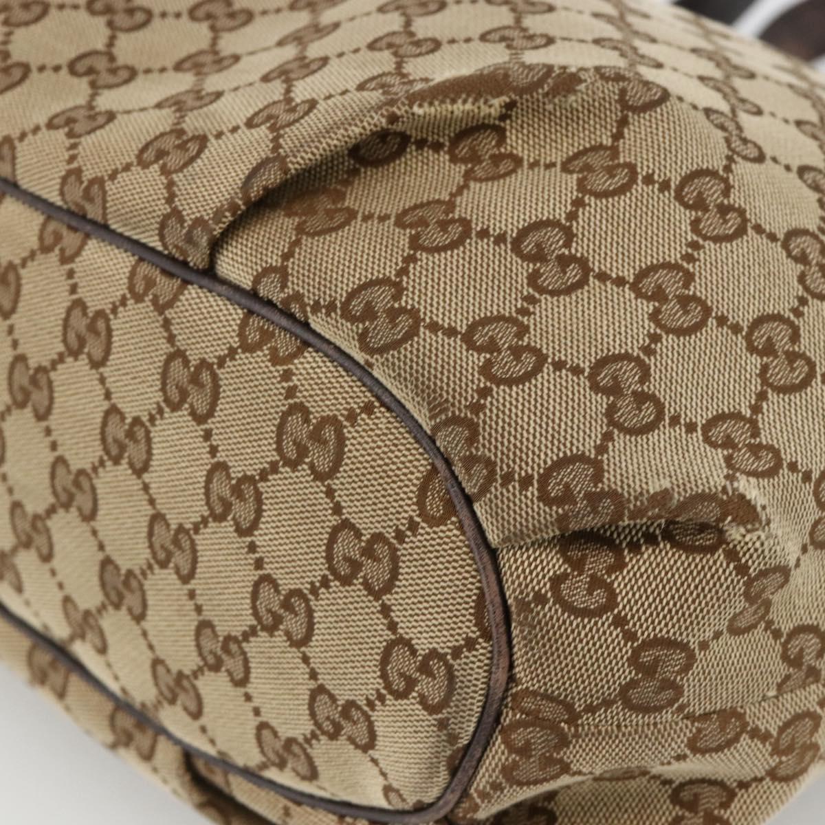 GUCCI GG Canvas Shoulder Bag Outlet Beige Silver 388930 Auth BA11771