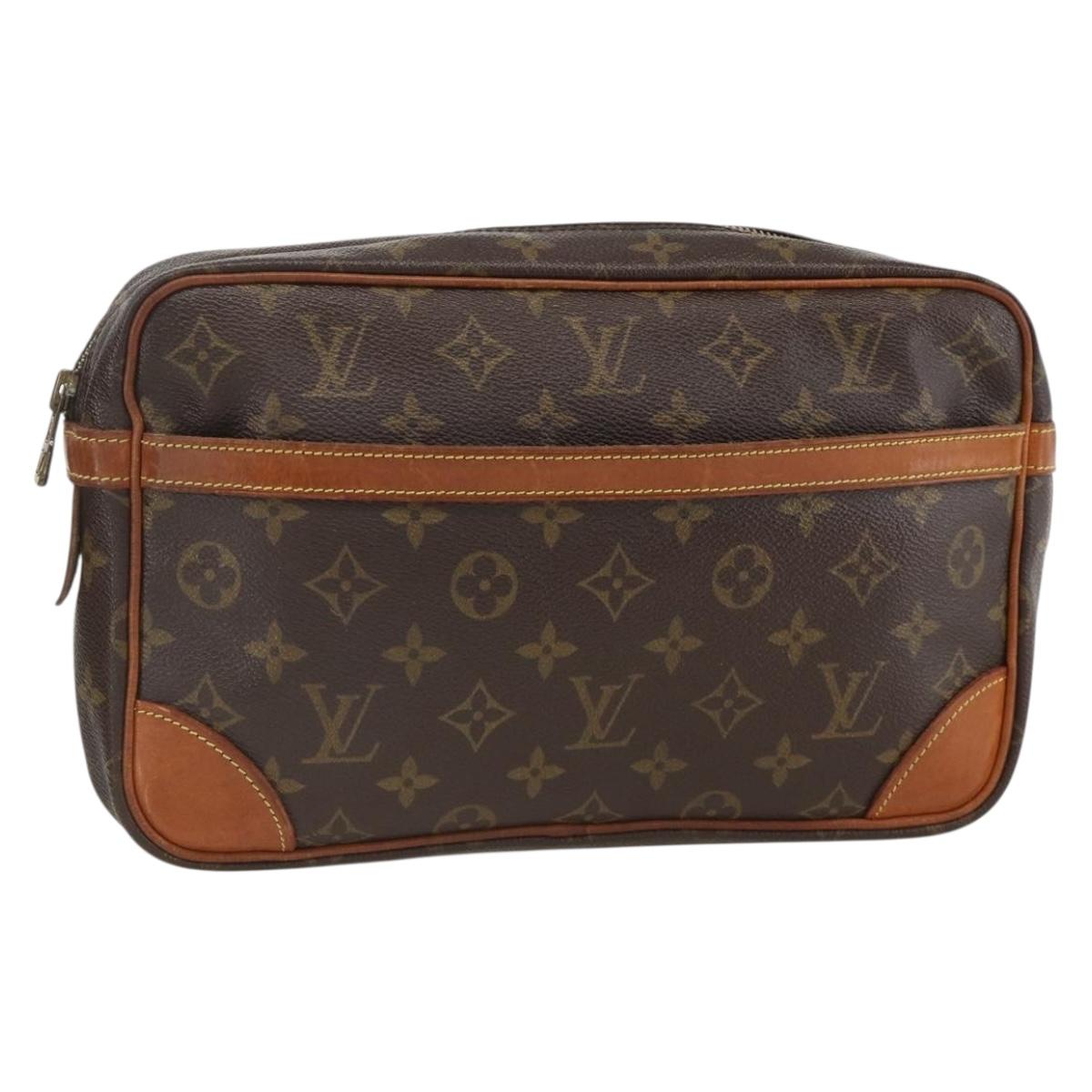 LOUIS VUITTON Monogram Compiegne 28 Clutch Bag M51845 LV Auth BA11773