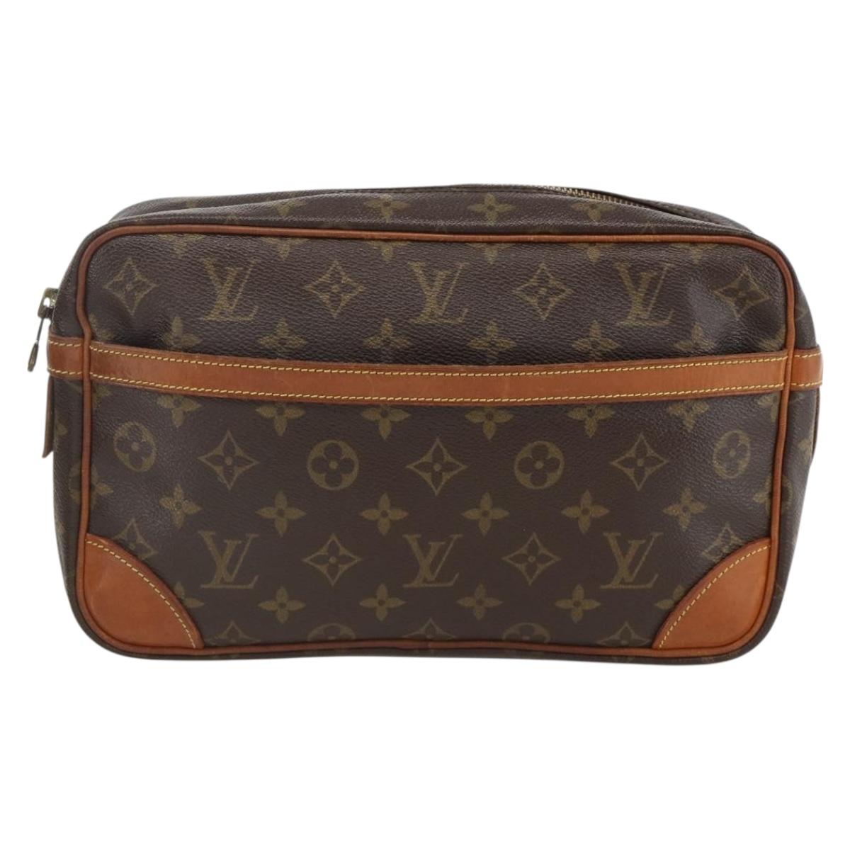 LOUIS VUITTON Monogram Compiegne 28 Clutch Bag M51845 LV Auth BA11773