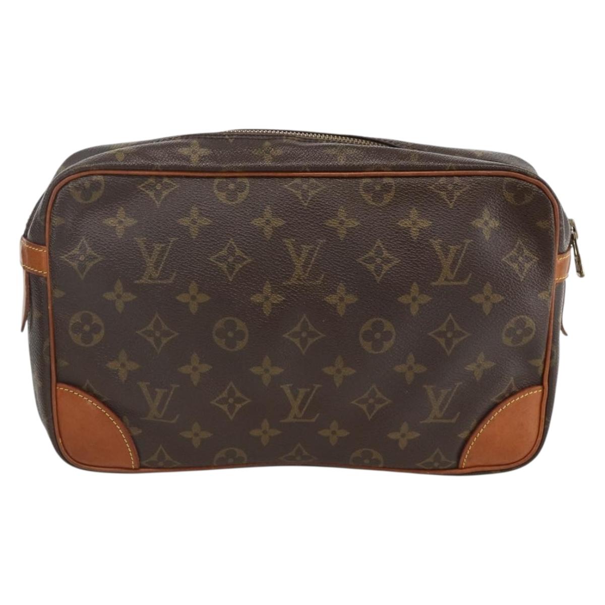 LOUIS VUITTON Monogram Compiegne 28 Clutch Bag M51845 LV Auth BA11773