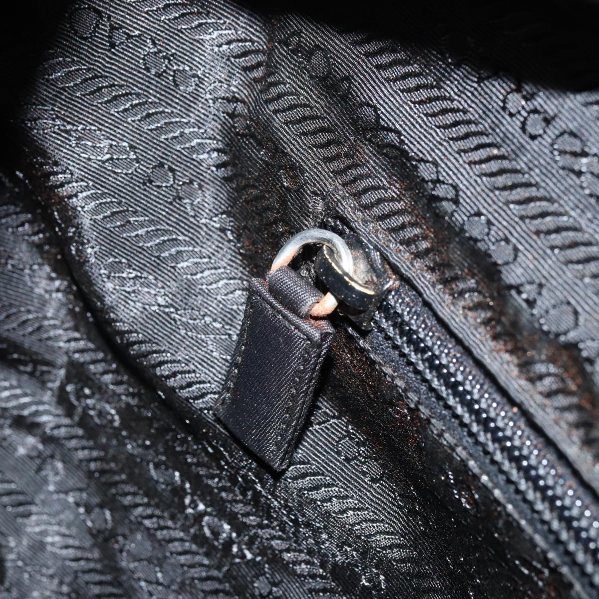 PRADA Hand Bag Nylon Khaki Silver Auth BA11783