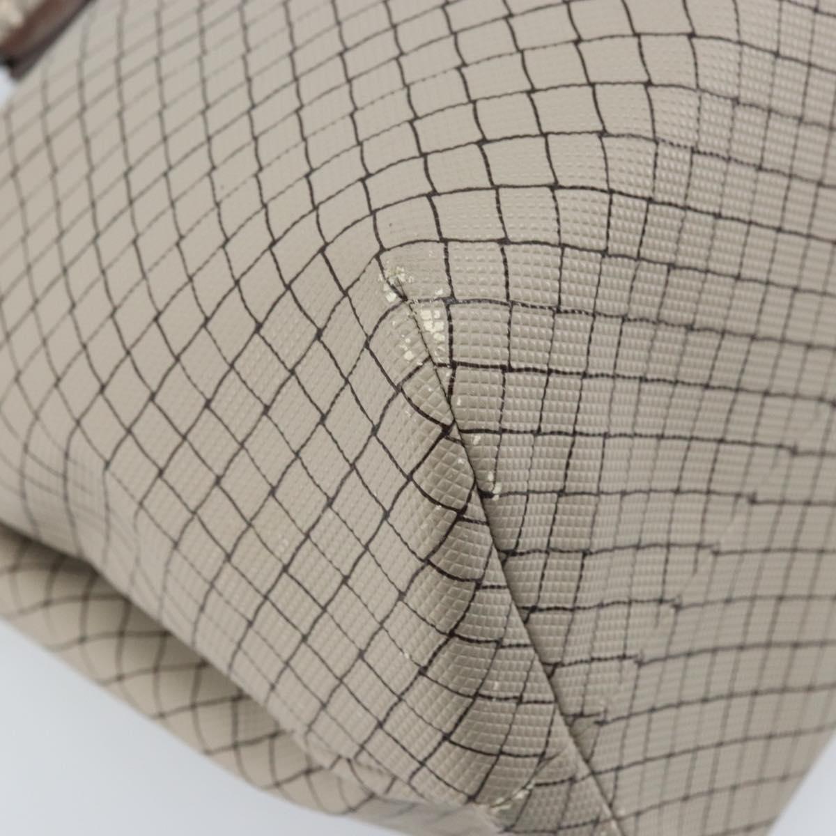 BOTTEGA VENETA Tote Bag PVC Canvas Gray Auth BA11786