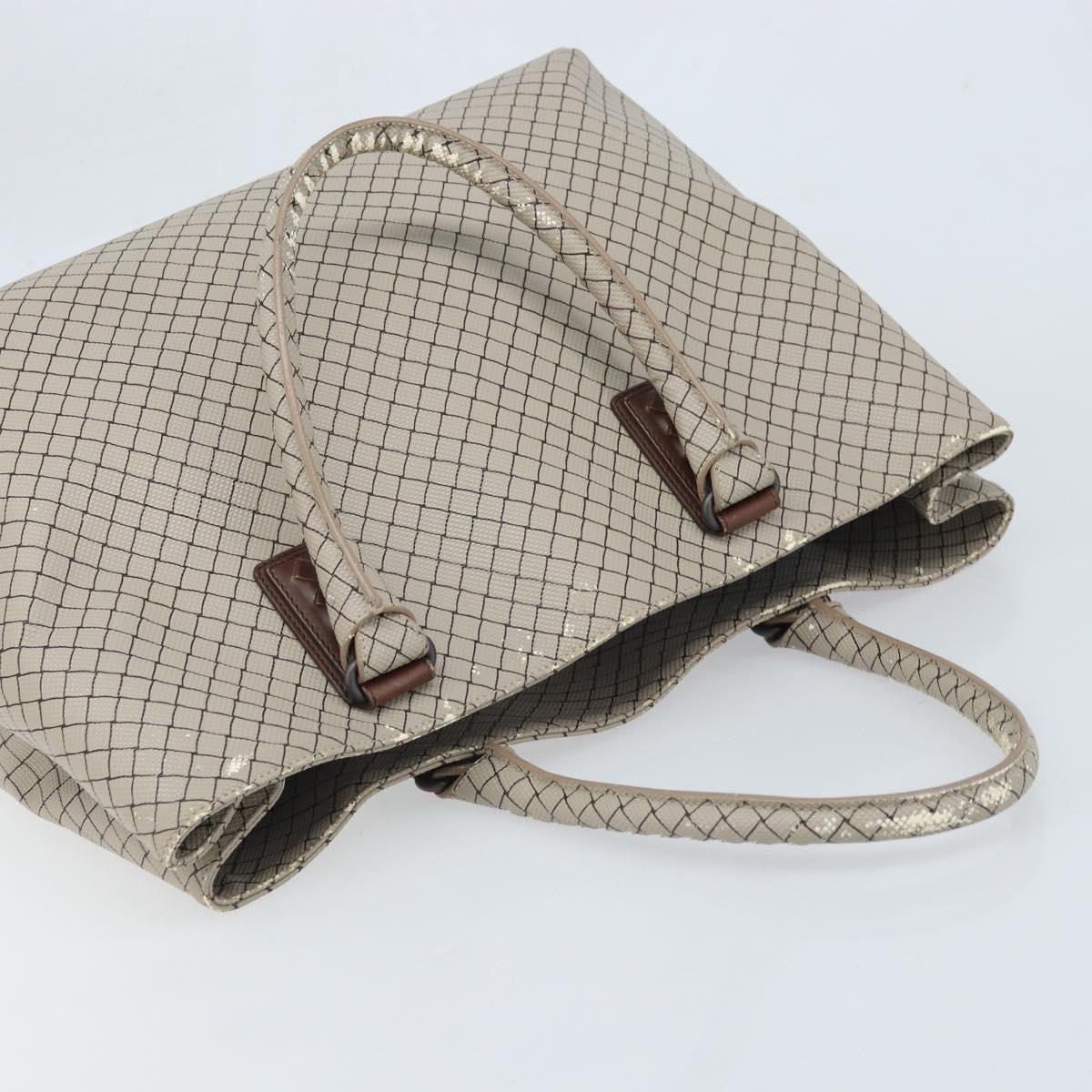 BOTTEGA VENETA Tote Bag PVC Canvas Gray Auth BA11786