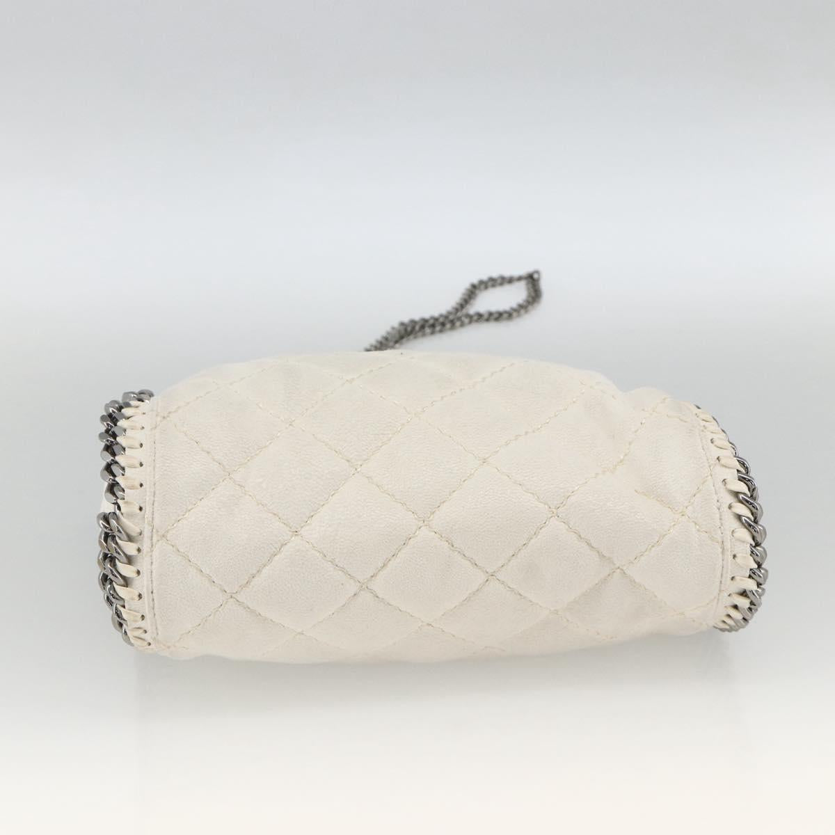 Stella MacCartney Chain Farabella Mini Bag Polyester 2way White Auth BA11787A