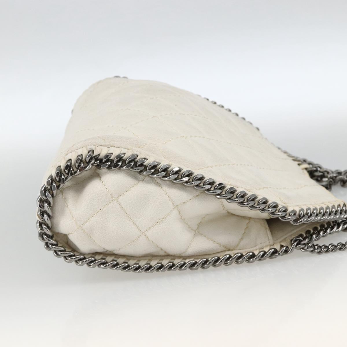 Stella MacCartney Chain Farabella Mini Bag Polyester 2way White Auth BA11787A