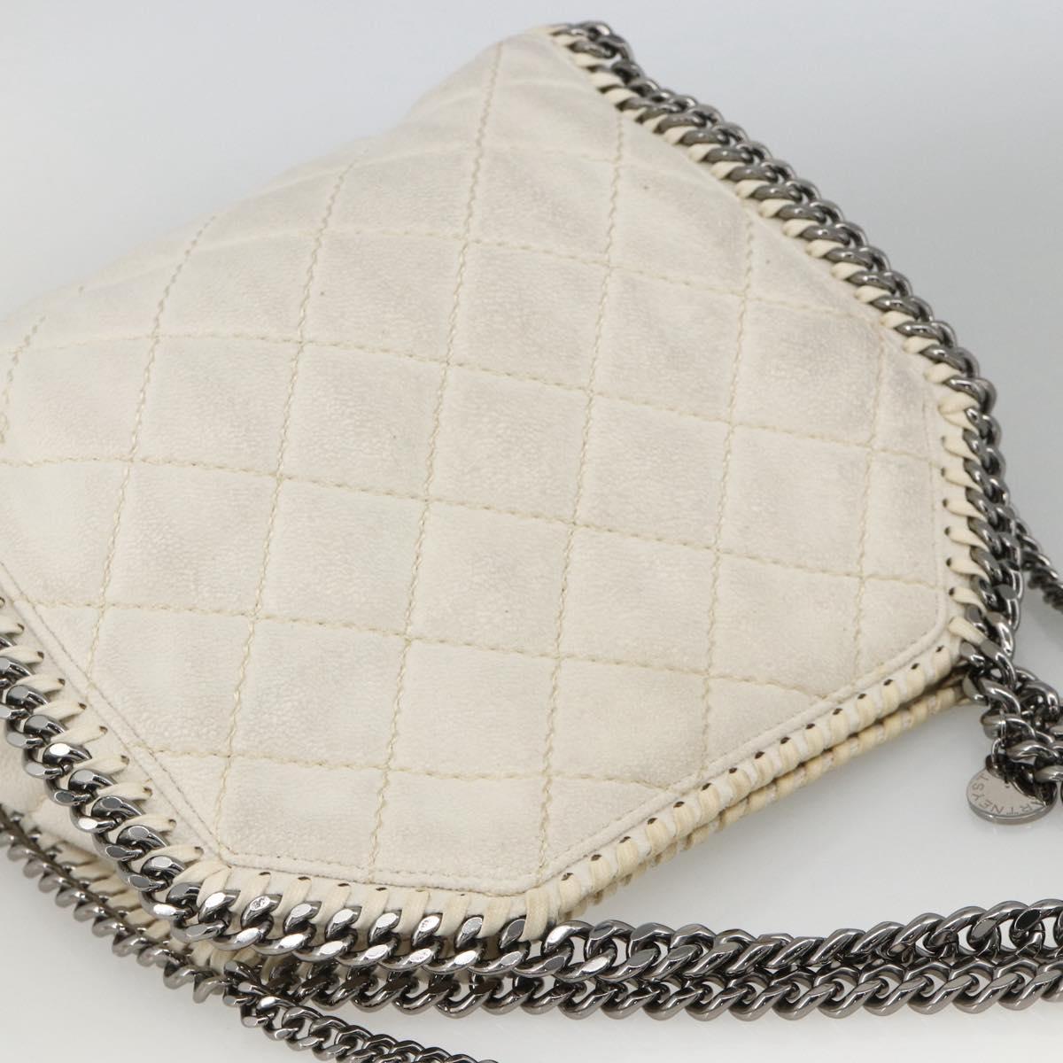 Stella MacCartney Chain Farabella Mini Bag Polyester 2way White Auth BA11787A