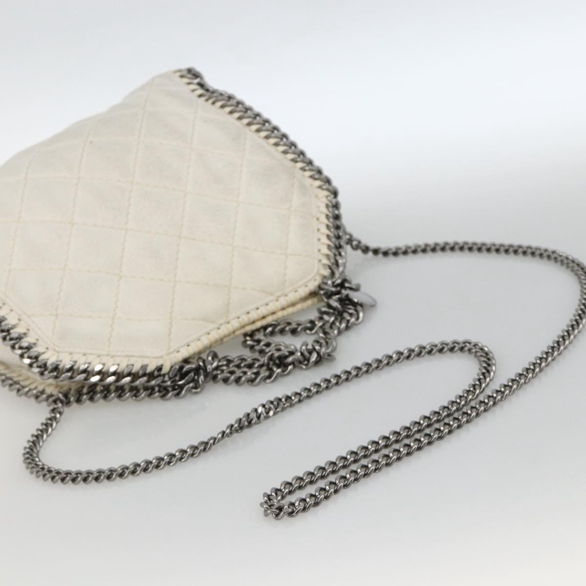 Stella MacCartney Chain Farabella Mini Bag Polyester 2way White Auth BA11787A