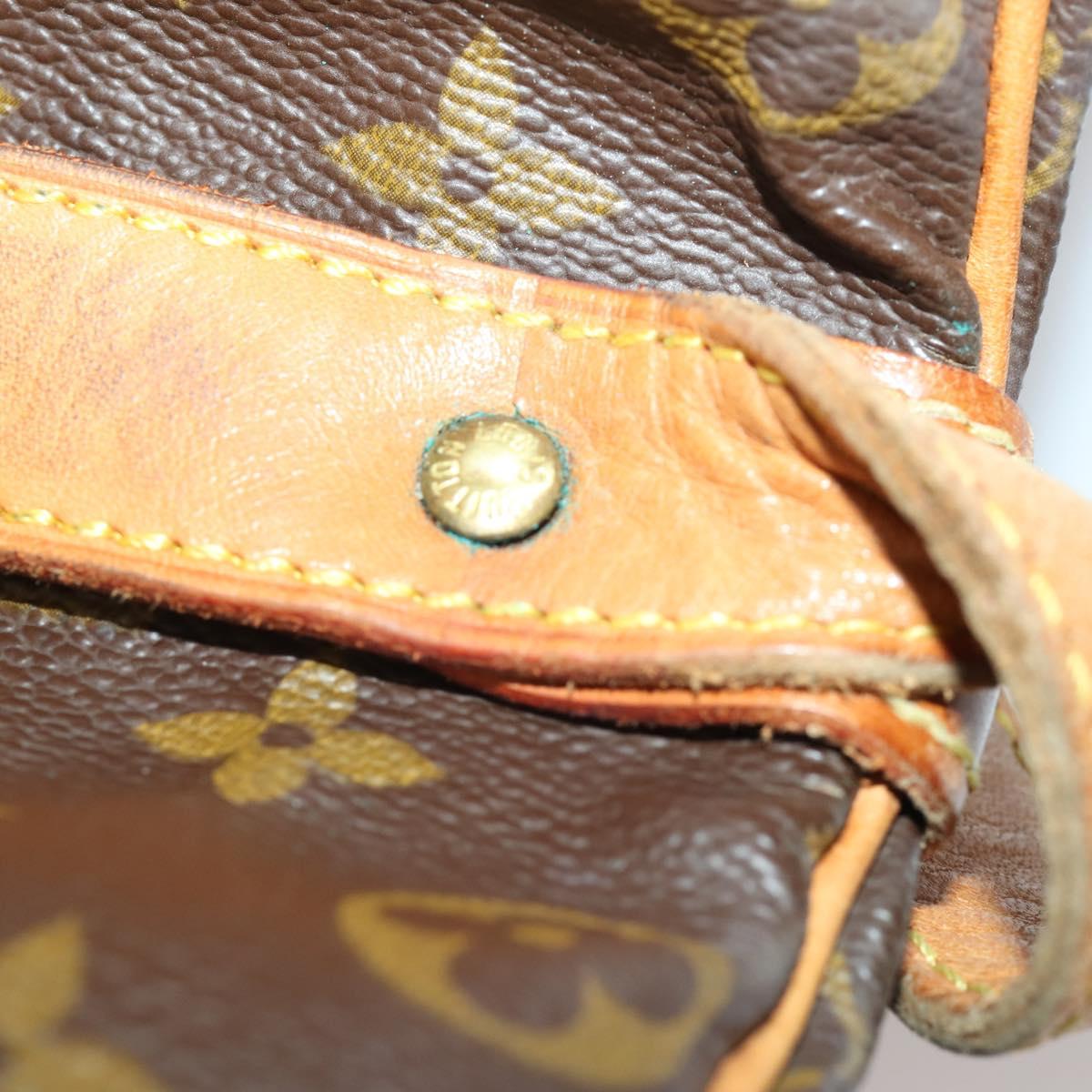 LOUIS VUITTON Monogram Saumur 35 Shoulder Bag M42254 LV Auth BA11793