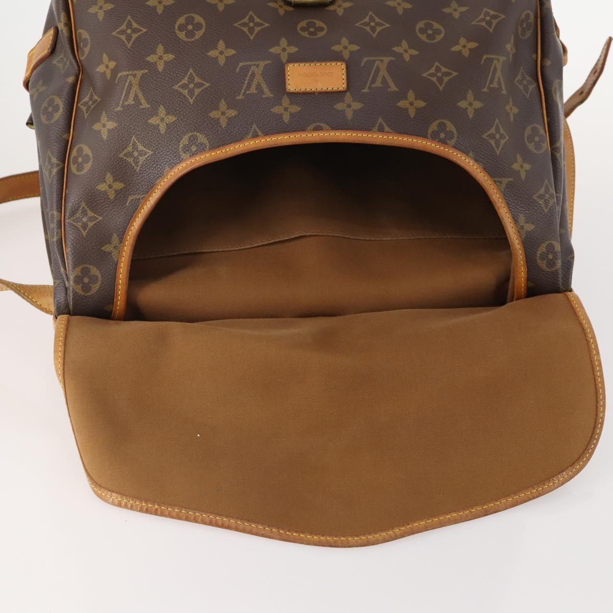 LOUIS VUITTON Monogram Saumur 35 Shoulder Bag M42254 LV Auth BA11793