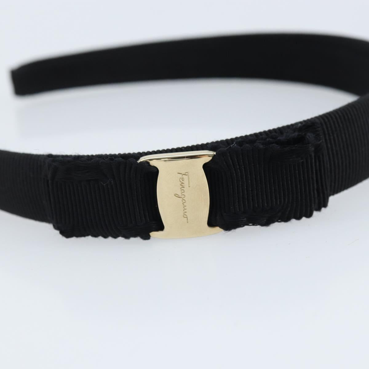Salvatore Ferragamo Vera Katyusha Katyusha Canvas Black Auth BA11823A