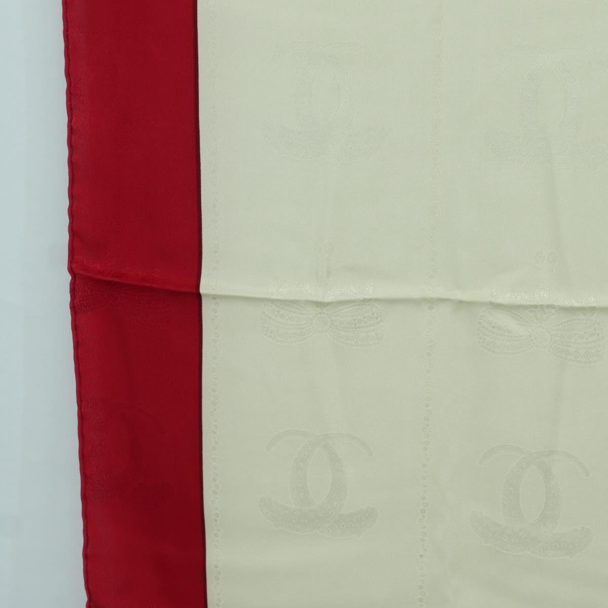 CARTIER Scarf Silk Beige Auth BA11829A