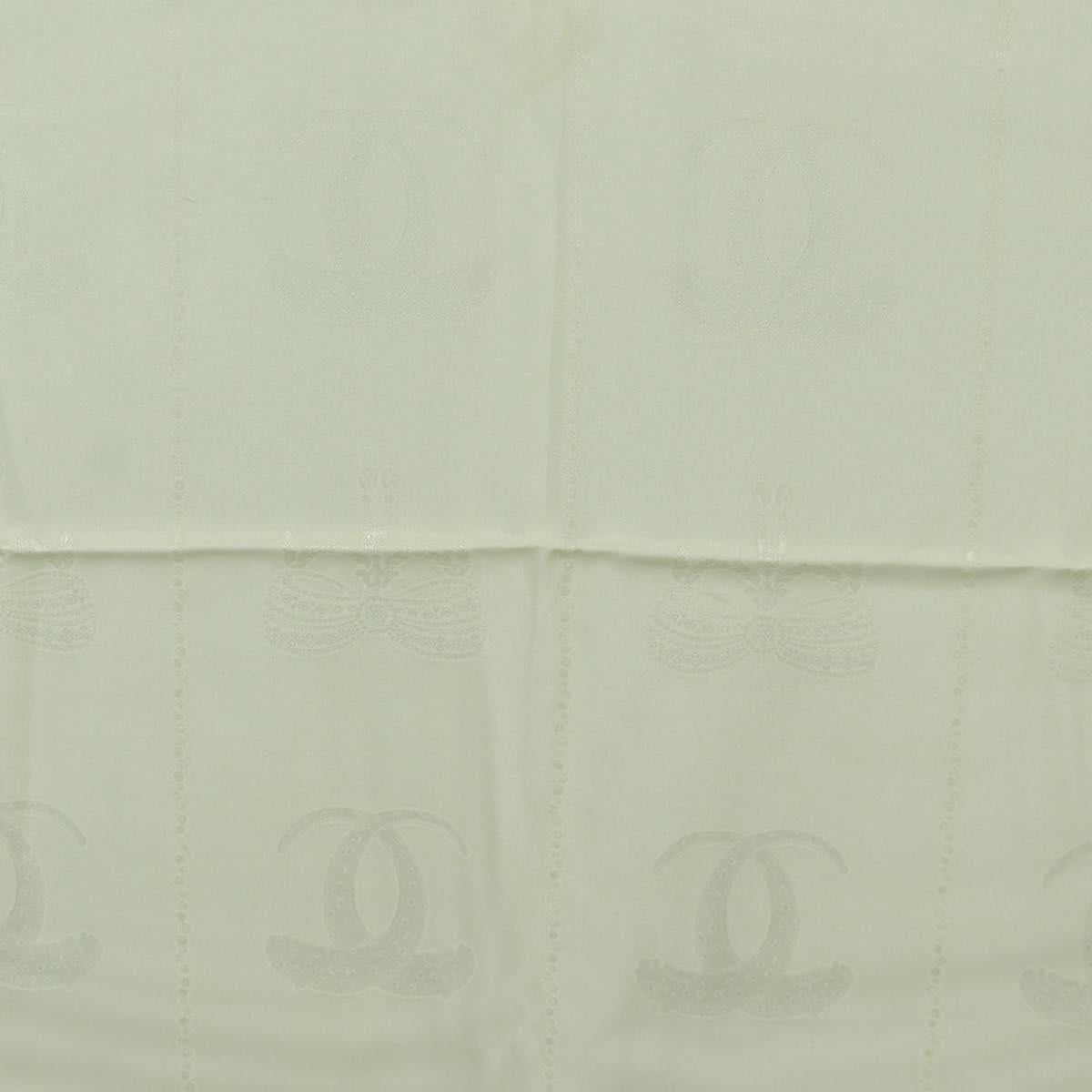 CARTIER Scarf Silk Beige Auth BA11829A