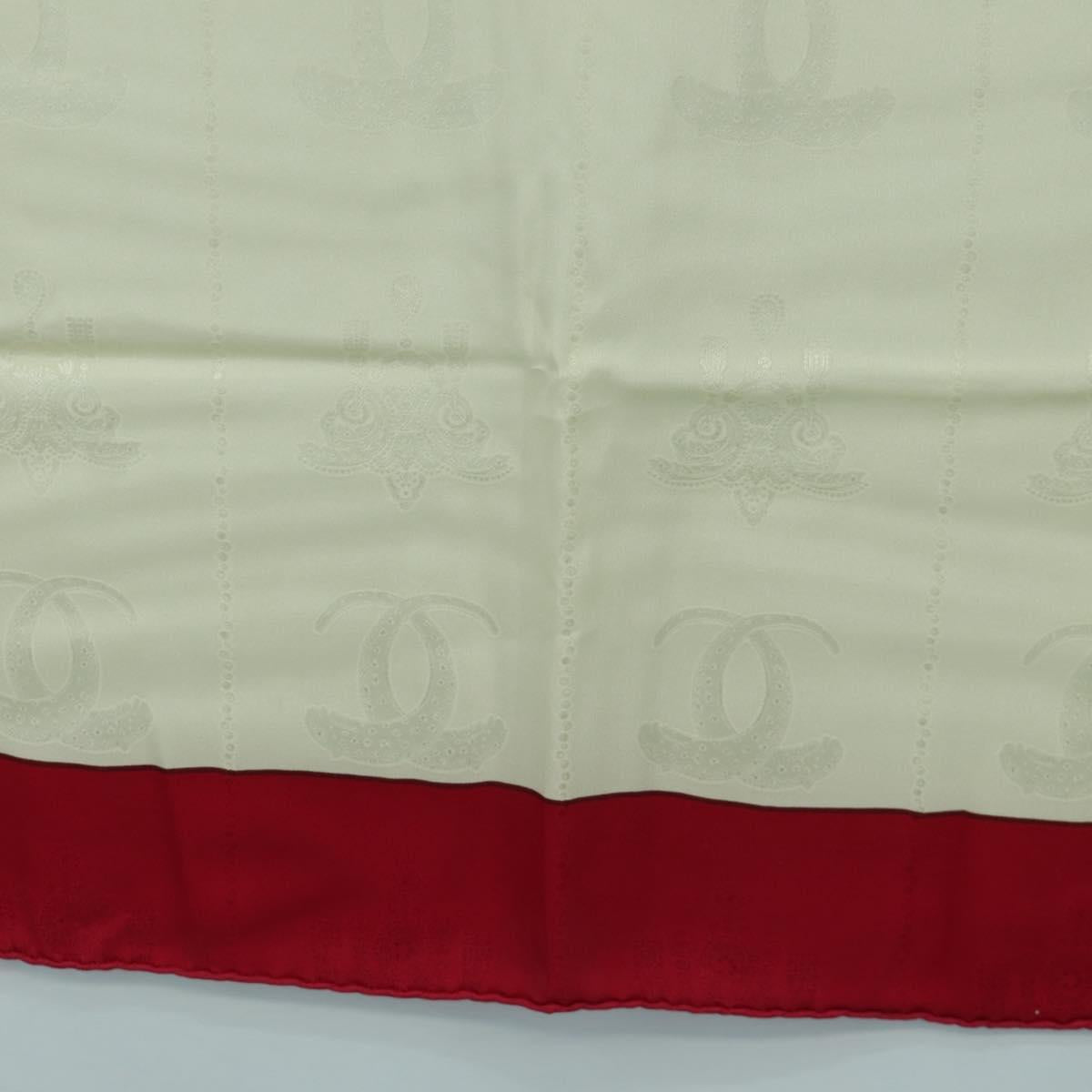 CARTIER Scarf Silk Beige Auth BA11829A