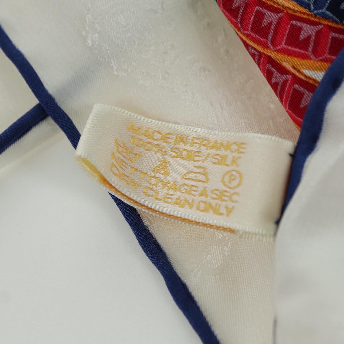 CARTIER Scarf Silk White Auth BA11830A