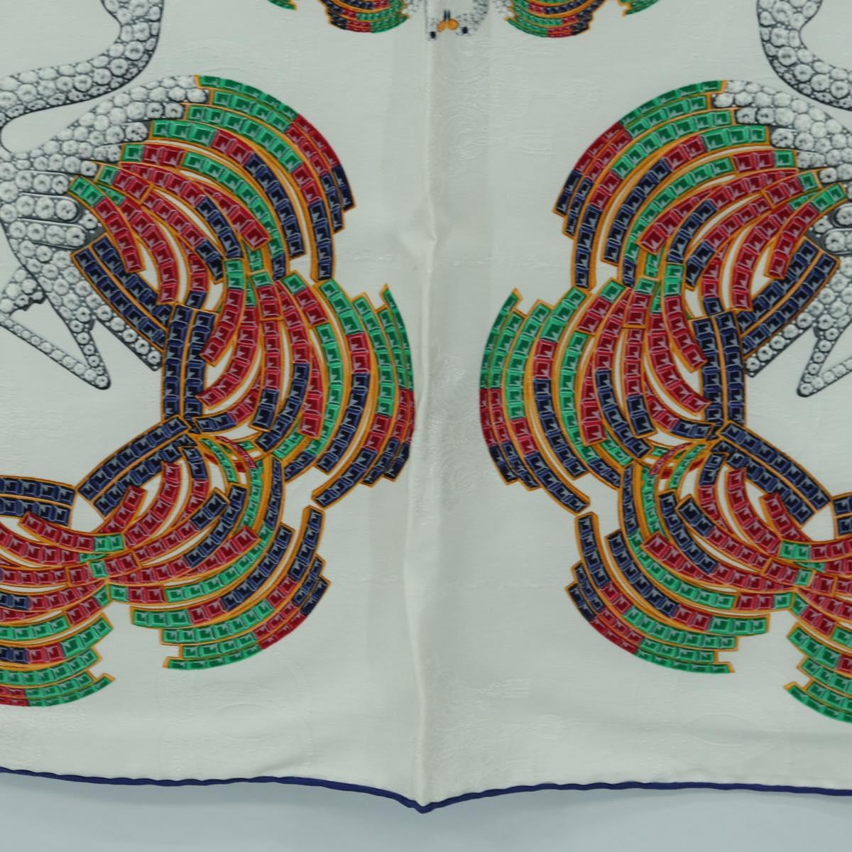 CARTIER Scarf Silk White Auth BA11830A
