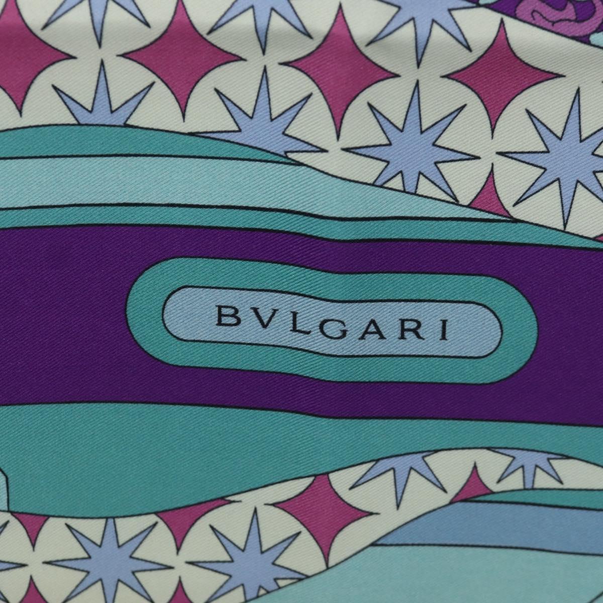 BVLGARI Scarf Silk Multicolor Auth BA11831A