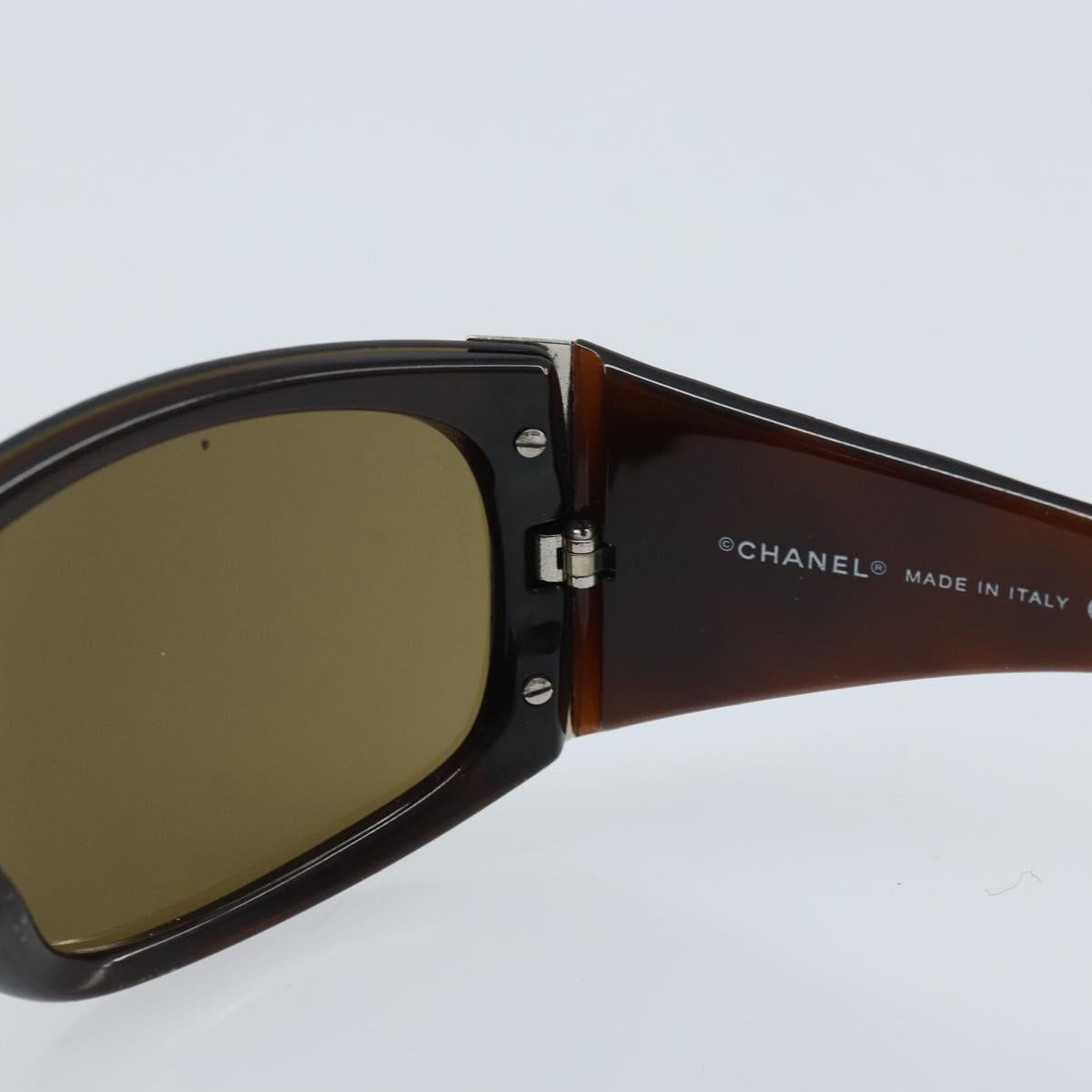CHANEL Sunglasses plastic Brown CC Auth BA11836