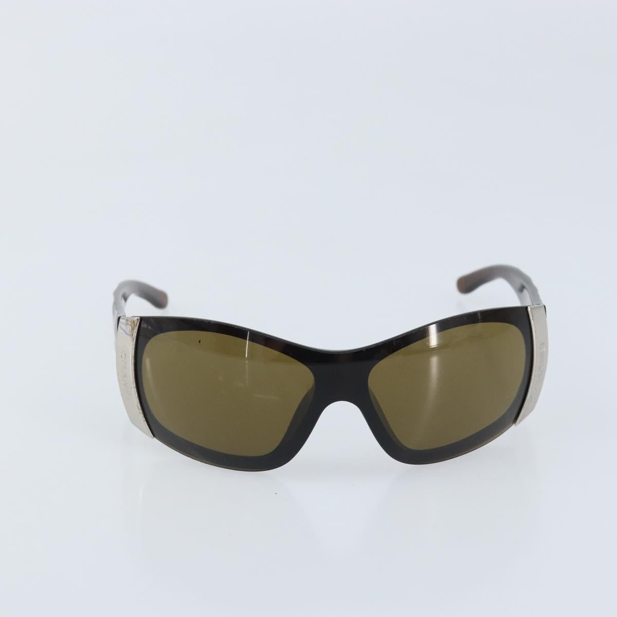 CHANEL Sunglasses plastic Brown CC Auth BA11836