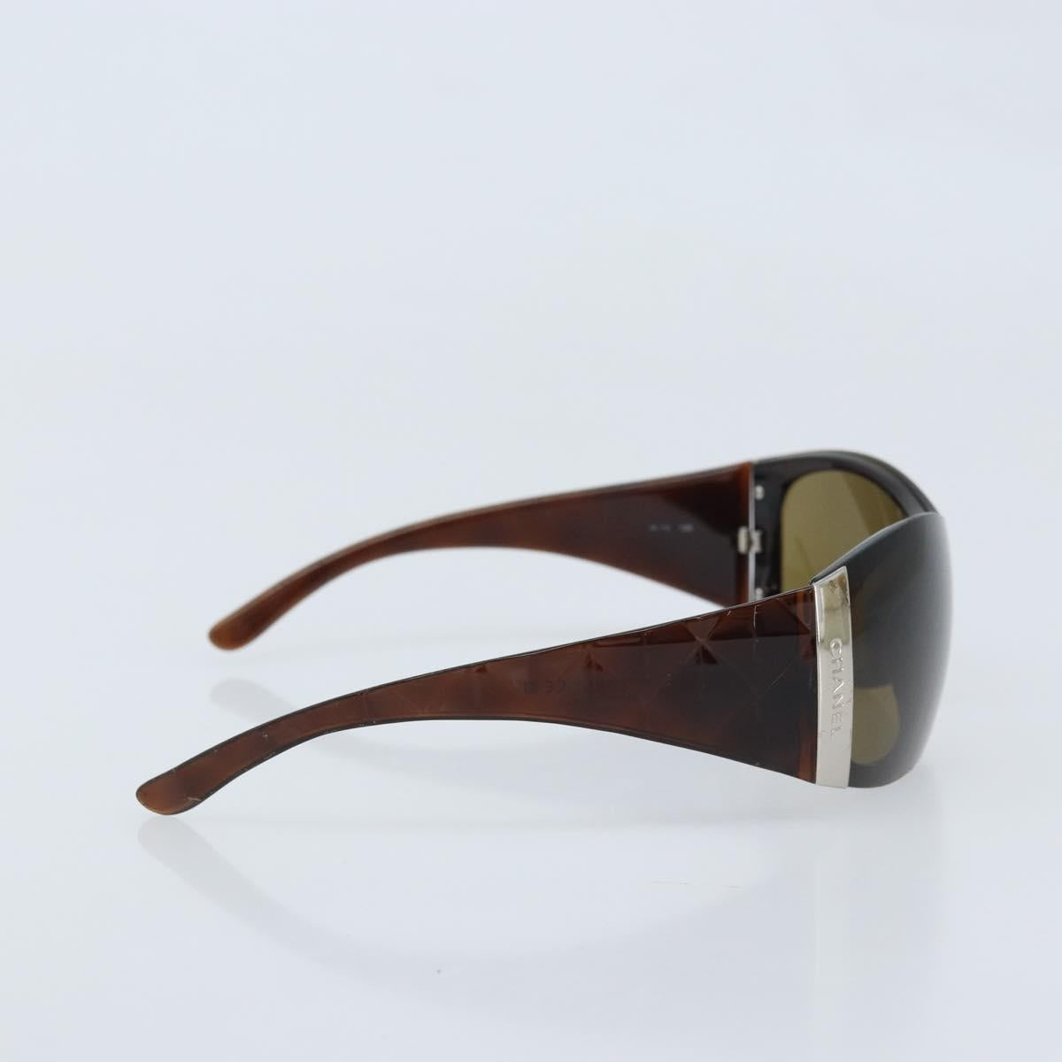 CHANEL Sunglasses plastic Brown CC Auth BA11836