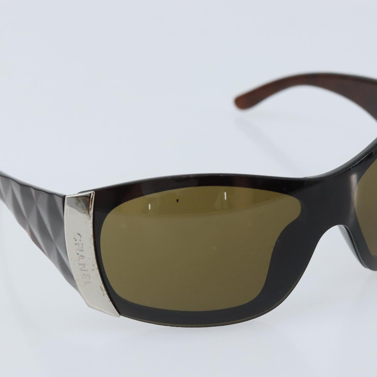 CHANEL Sunglasses plastic Brown CC Auth BA11836
