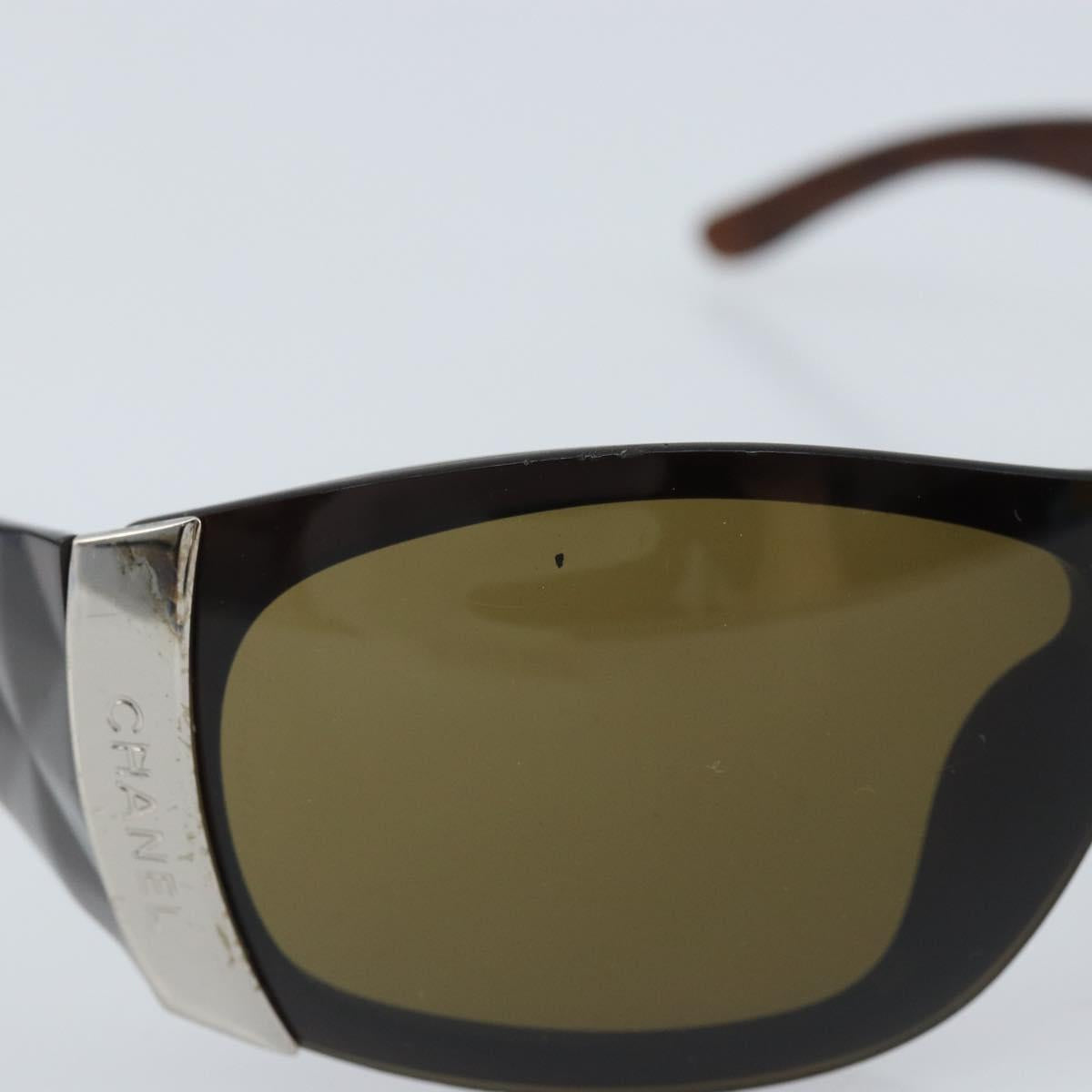 CHANEL Sunglasses plastic Brown CC Auth BA11836