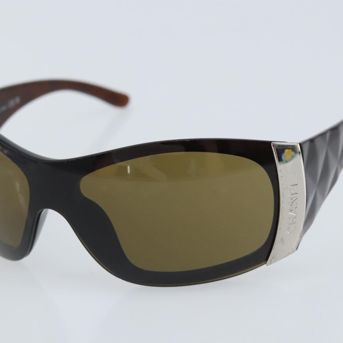 CHANEL Sunglasses plastic Brown CC Auth BA11836