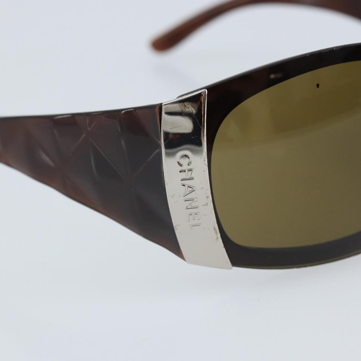 CHANEL Sunglasses plastic Brown CC Auth BA11836