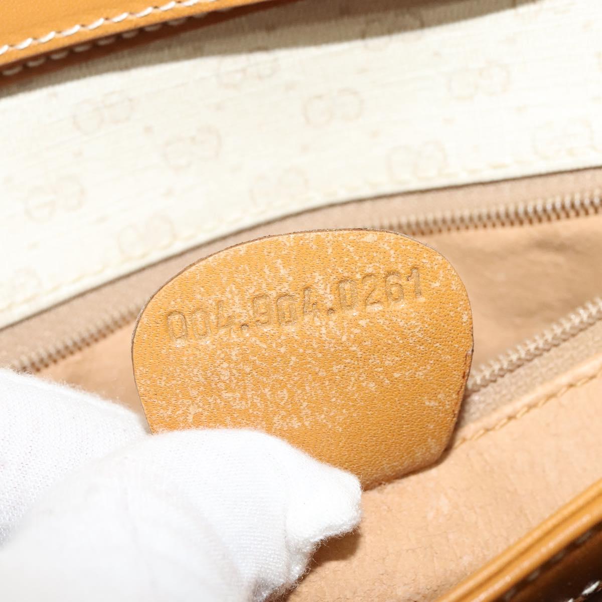 GUCCI Micro GG Supreme Shoulder Bag PVC Beige Gold 004 904 0261 Auth BA1184