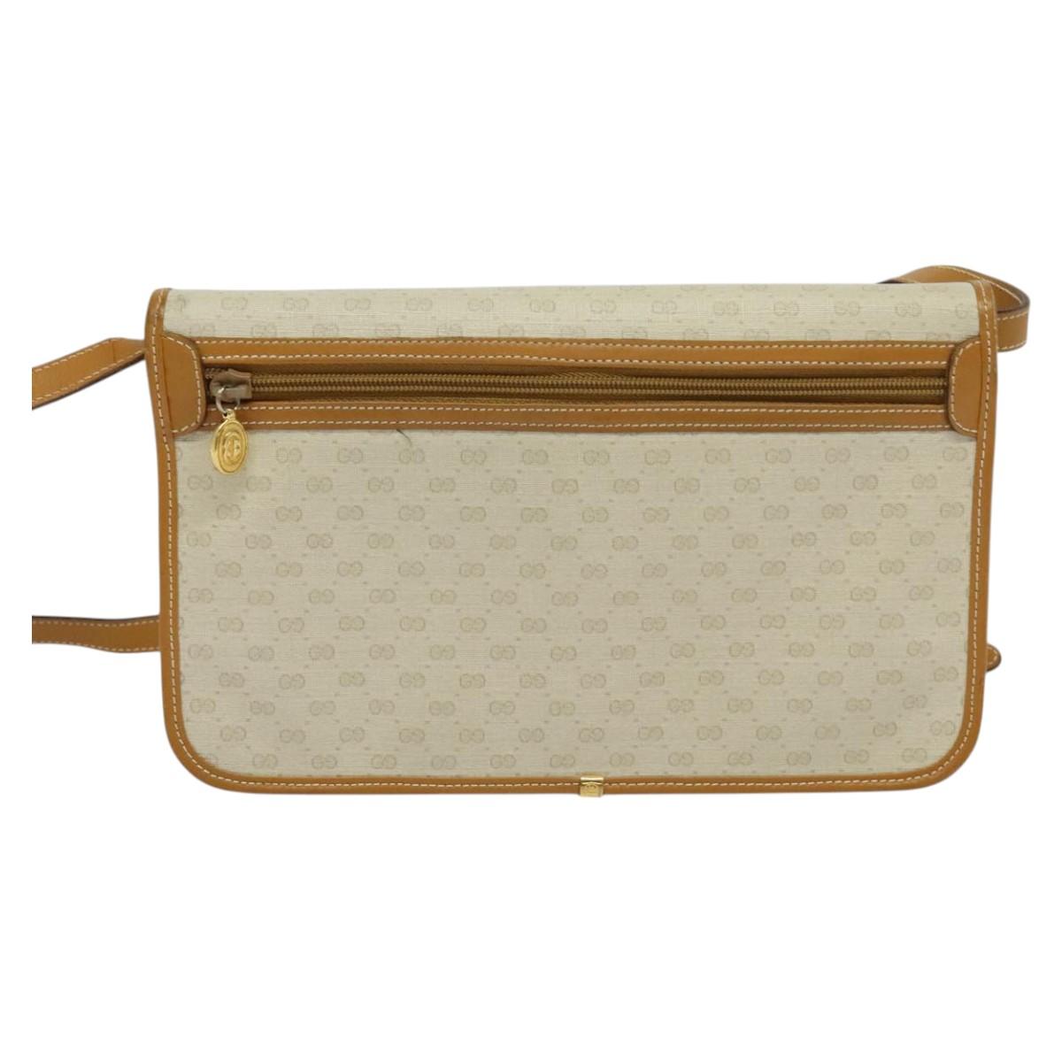 GUCCI Micro GG Supreme Shoulder Bag PVC Beige Gold 004 904 0261 Auth BA1184