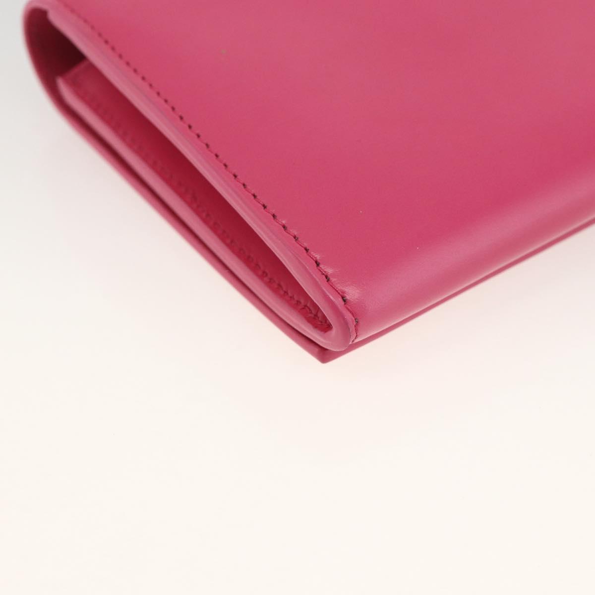 SAINT LAURENT Wallet Leather Pink Auth BA11841A