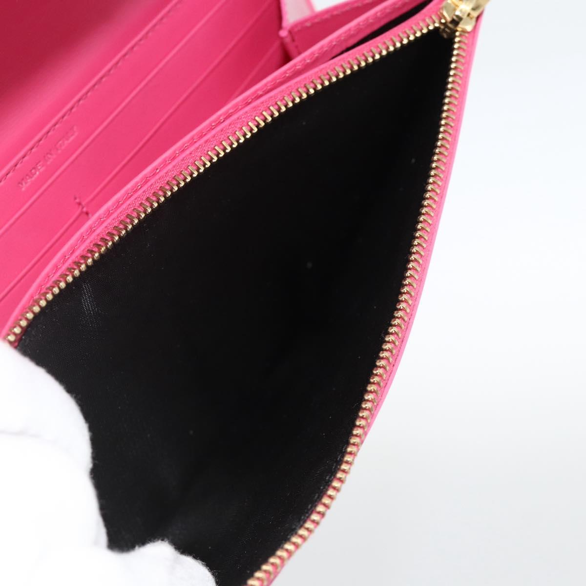 SAINT LAURENT Wallet Leather Pink Auth BA11841A