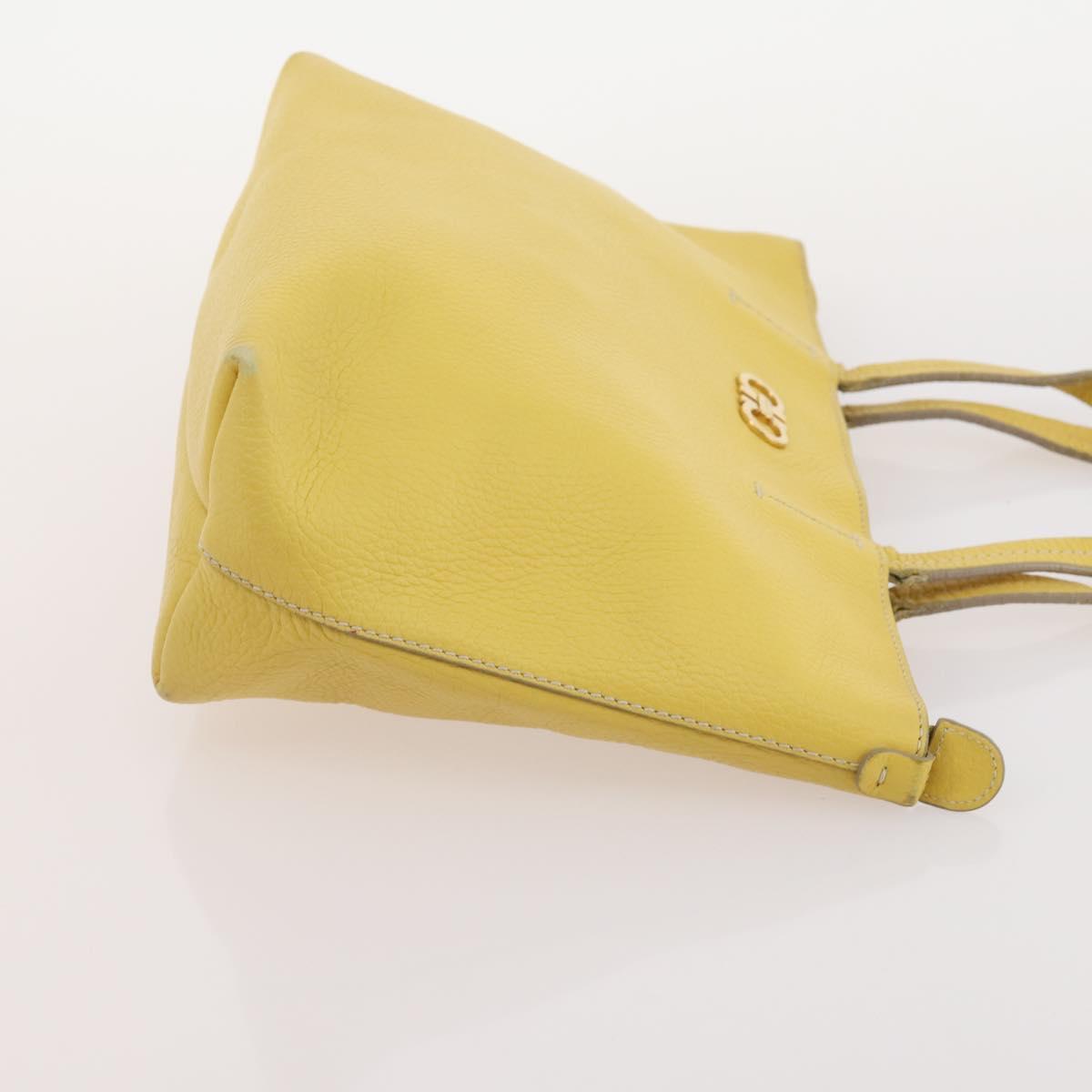Salvatore Ferragamo Bag Leather Patent leather 2 Set Brown Yellow Auth BA11843
